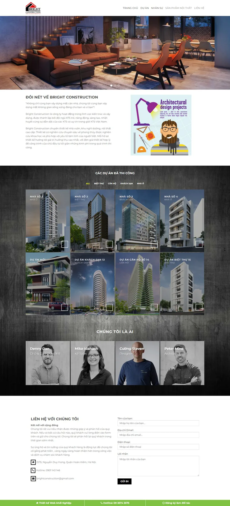 Theme wordpress công ty kiến trúc