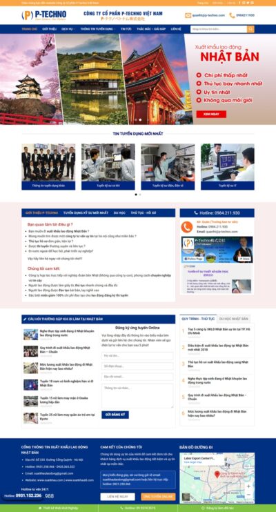 Theme wordpress công ty xuất khẩu lao động