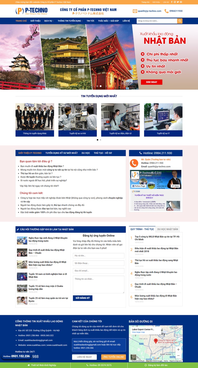 Theme wordpress công ty xuất khẩu lao động