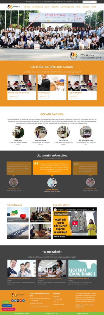 Theme wordpress đào tạo tiếng Đức