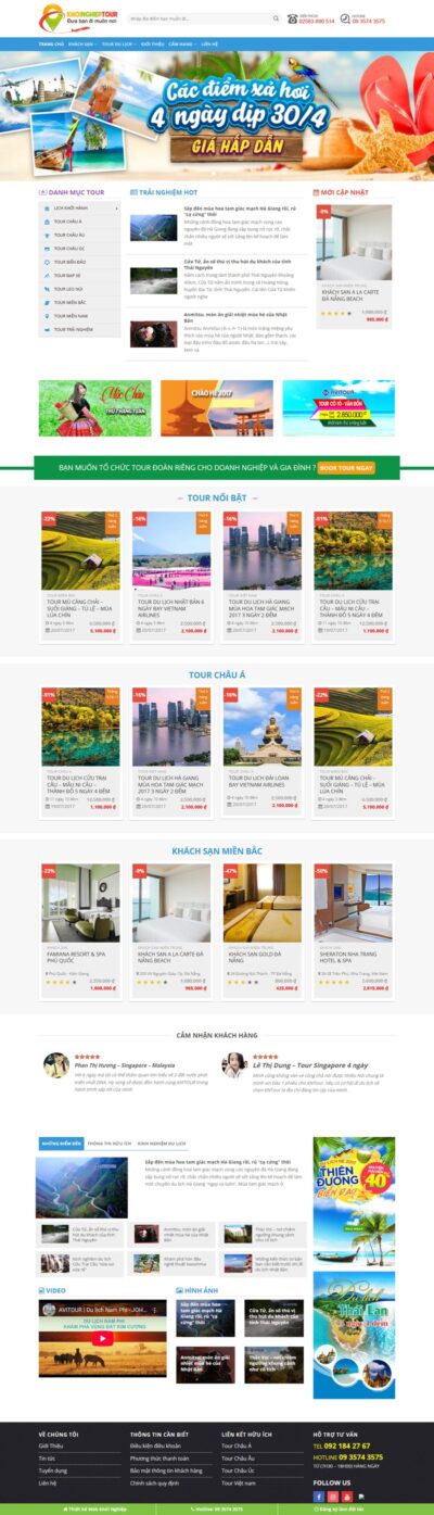 Theme Wordpress đặt tour du lịch