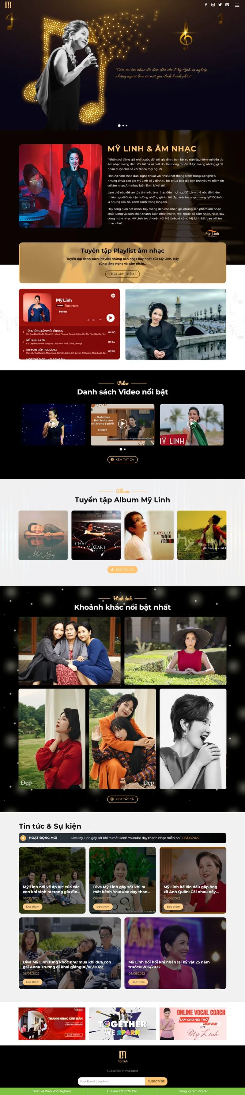 Theme wordpress dịch vụ âm nhạc