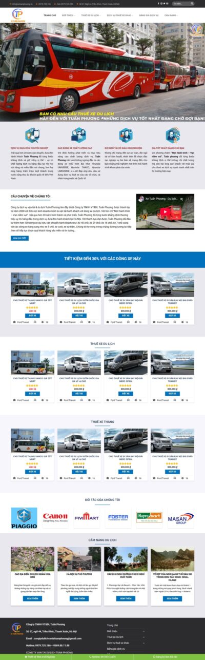Theme wordpress dịch vụ cho thuê xe