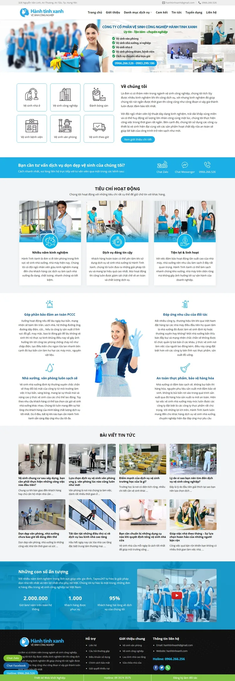 Theme wordpress dịch vụ dọn vệ sinh