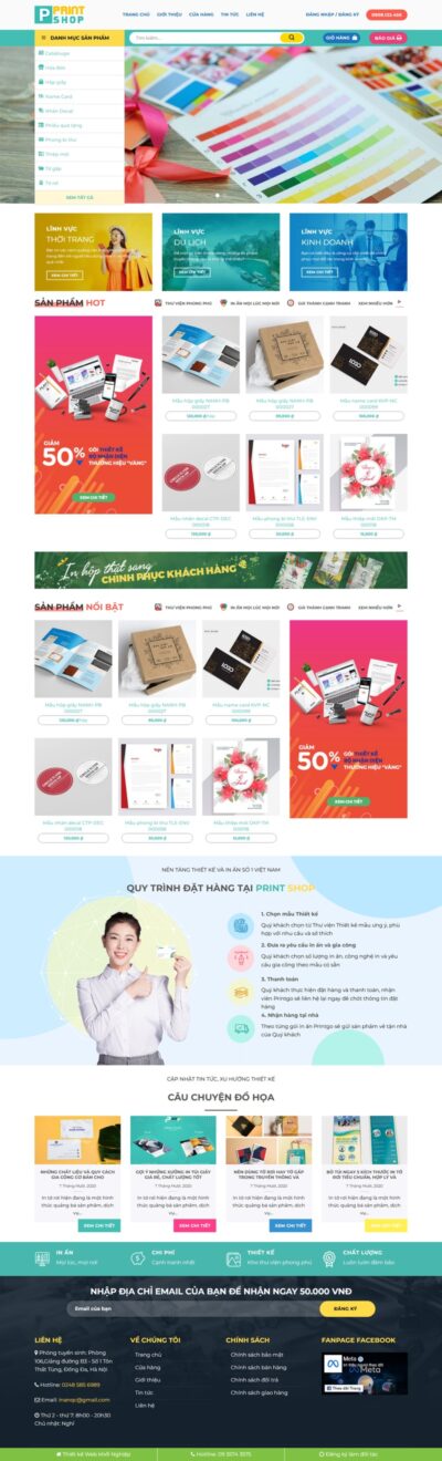 Theme wordpress dịch vụ in ấn 01