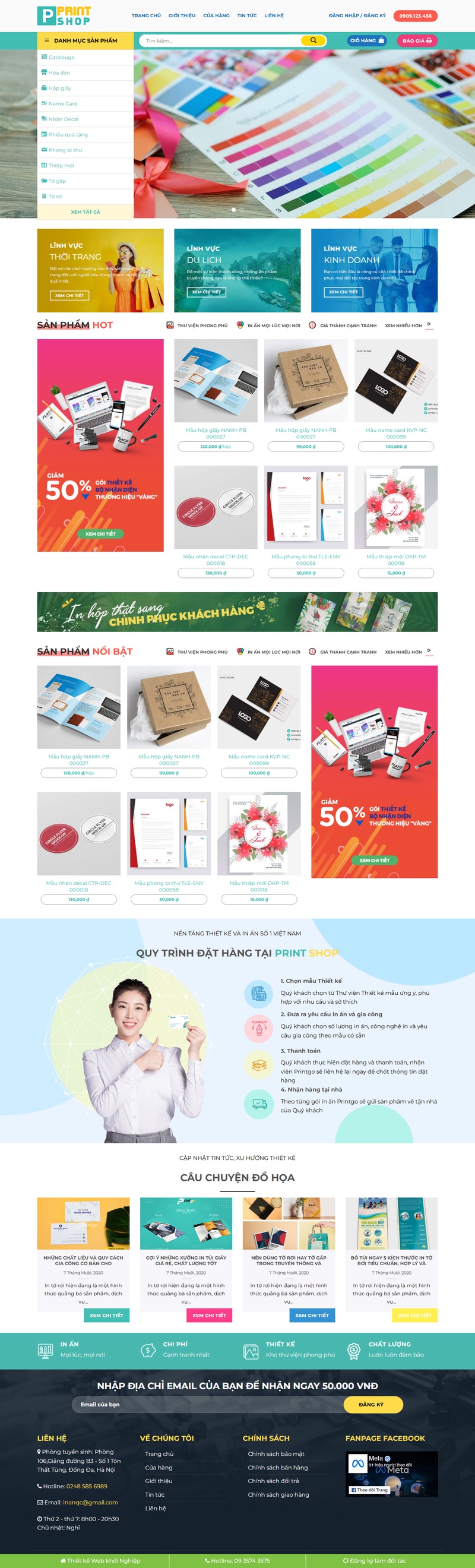 Theme wordpress dịch vụ in ấn 01