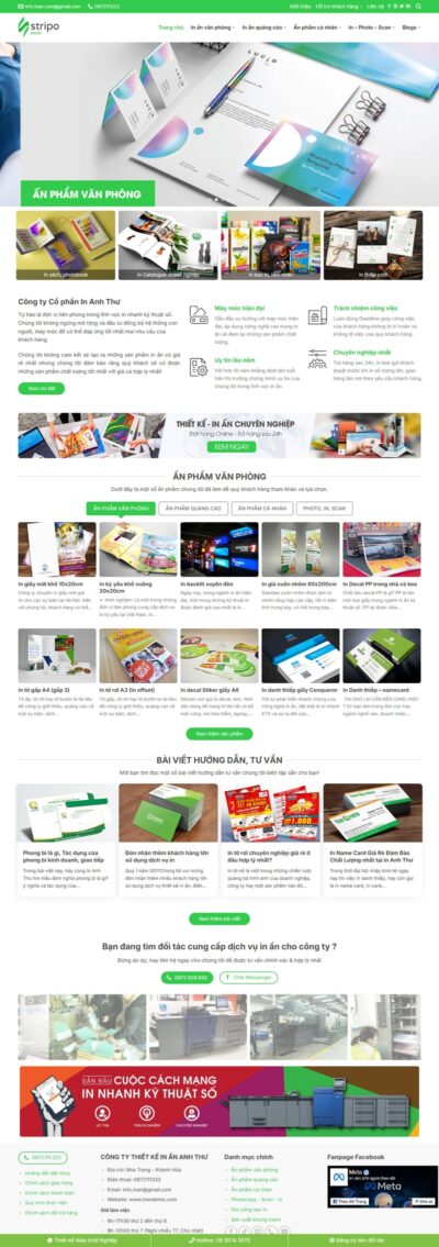 Theme wordpress dịch vụ in ấn - quảng cáo