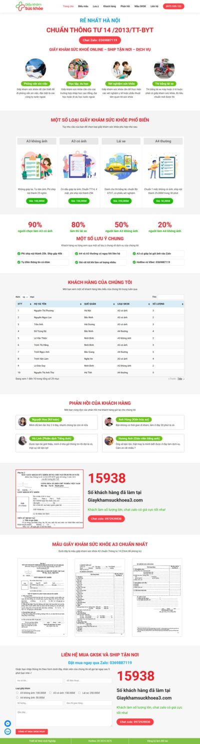 Theme wordpress dịch vụ khám sức khỏe 01