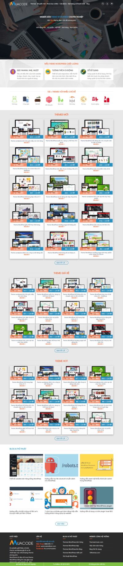 Theme wordpress dịch vụ mua bán code