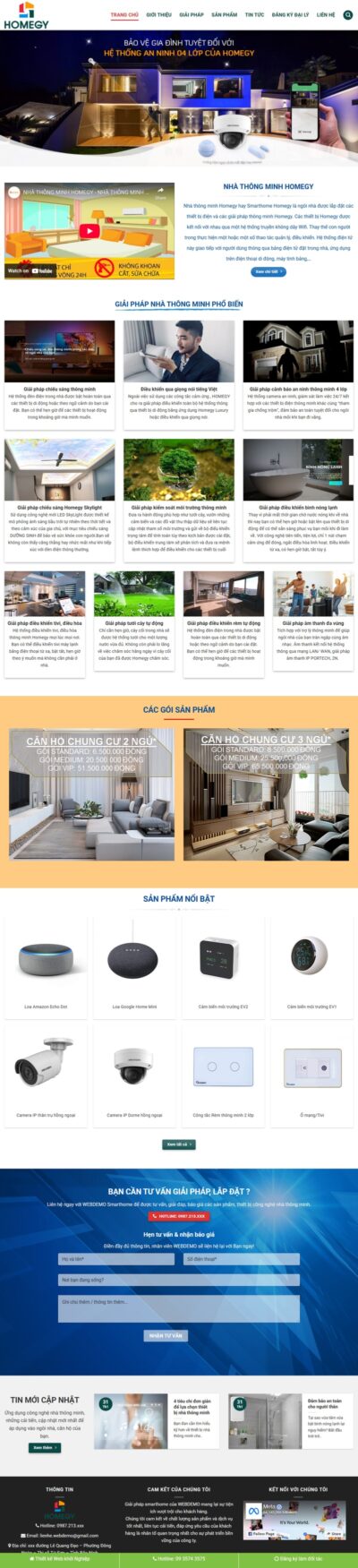 Theme wordpress dịch vụ nhà thông minh smarthome