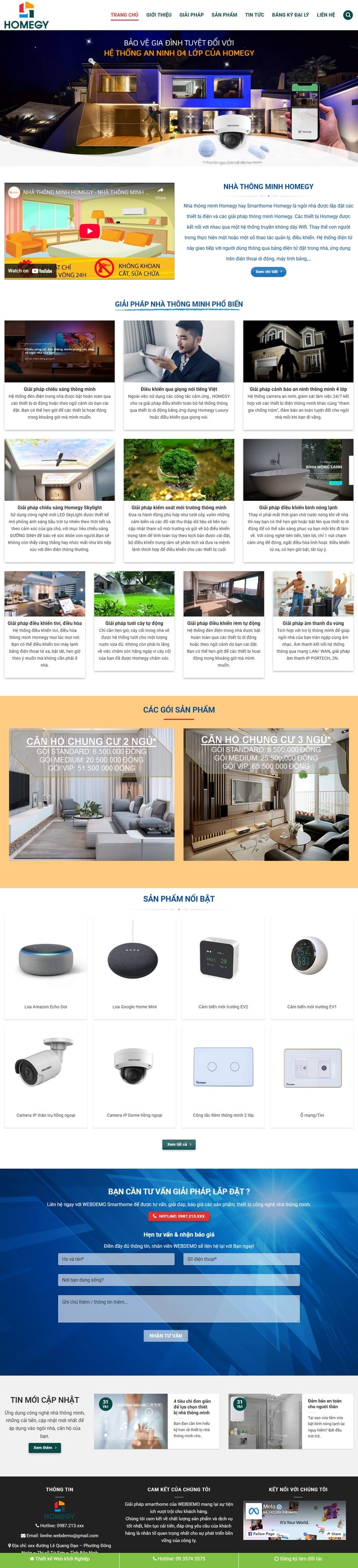 Theme wordpress dịch vụ nhà thông minh smarthome