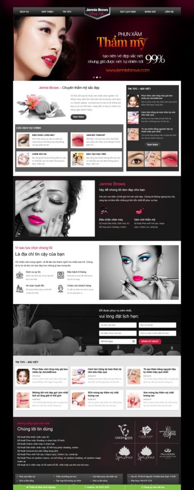 Theme wordpress dịch vụ phun xăm