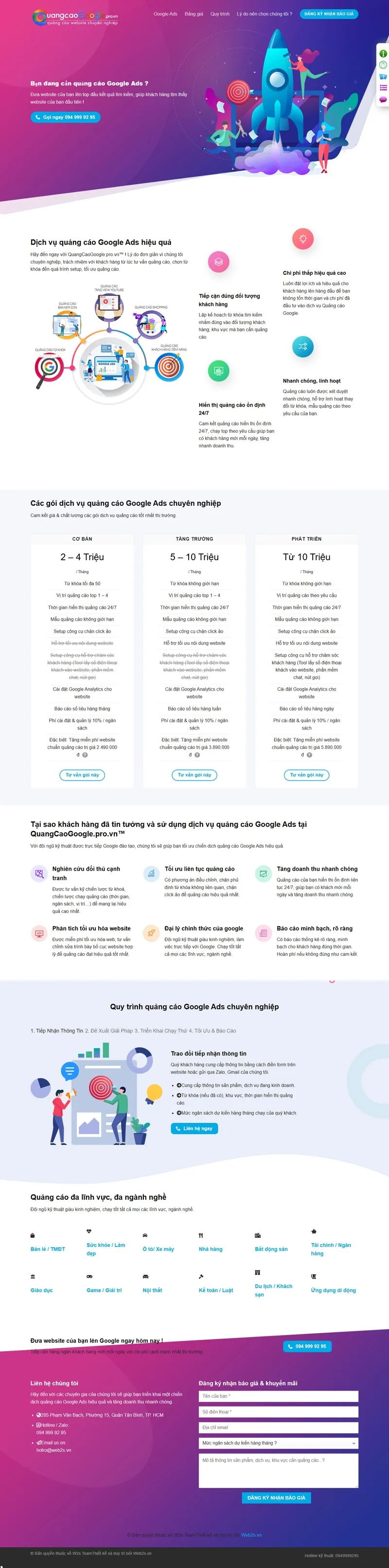 Theme wordpress dịch vụ quảng cáo Google Ads