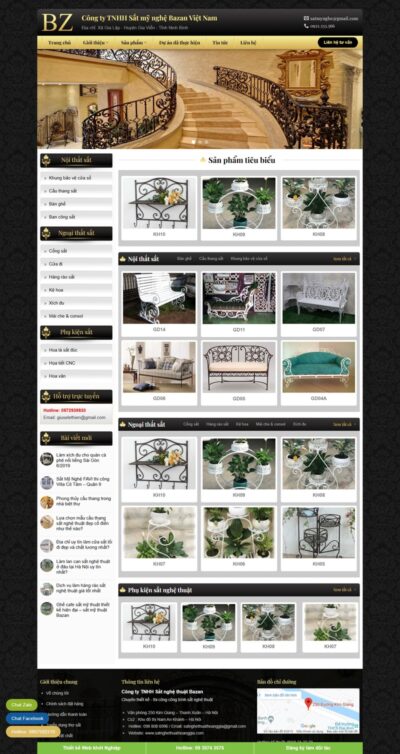 Theme wordpress dịch vụ sắt mỹ nghệ