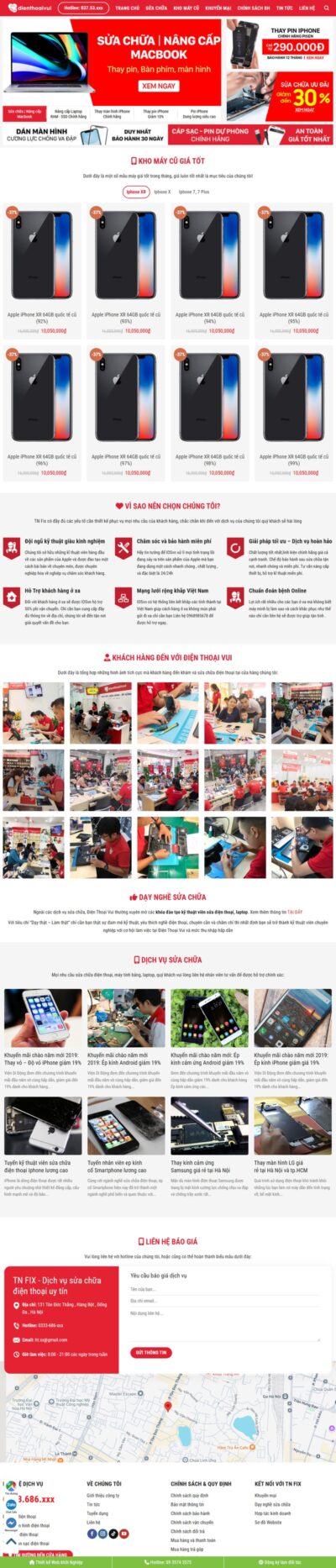 Theme wordpress dịch vụ sửa điện thoại 03