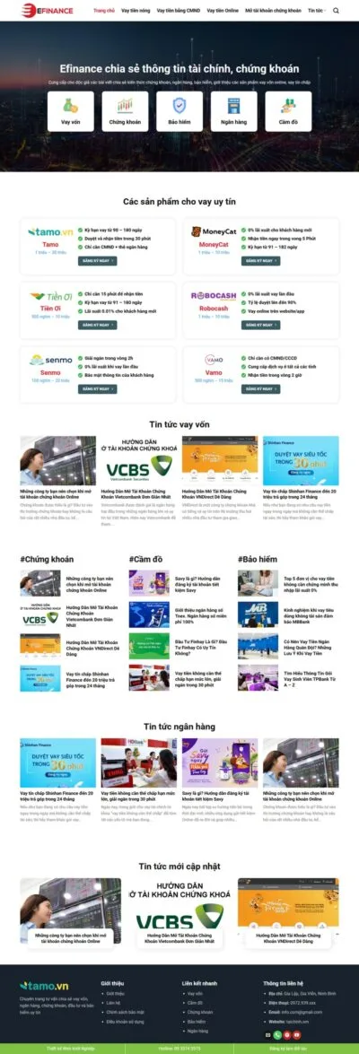 Theme wordpress dịch vụ tài chính 01