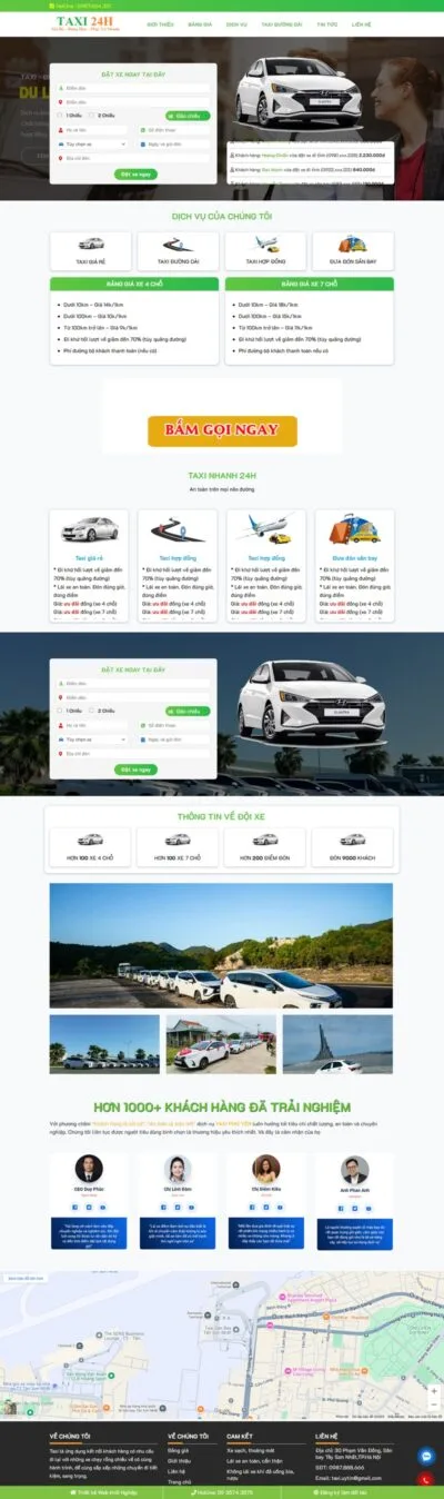 Theme wordpress dịch vụ taxi