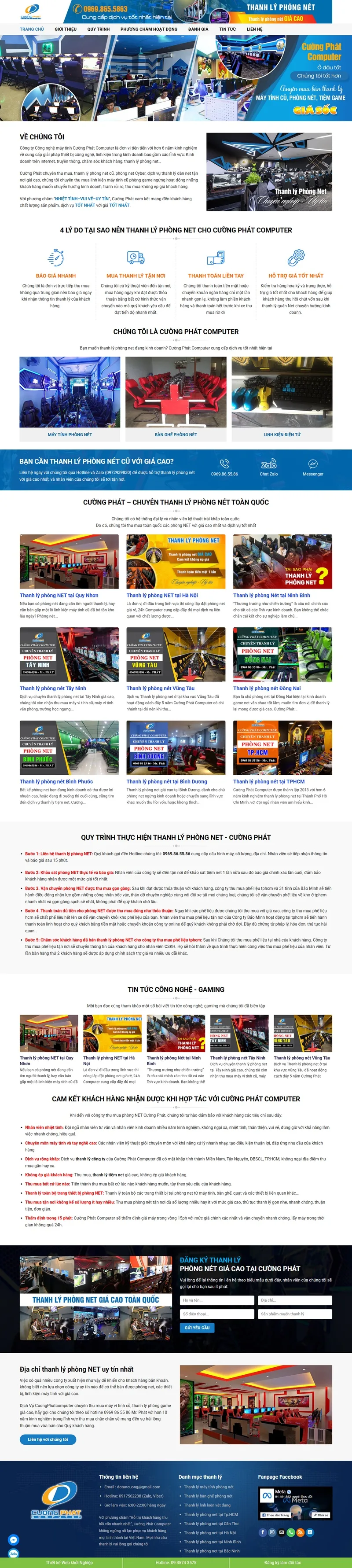 Theme wordpress dịch vụ thanh lý