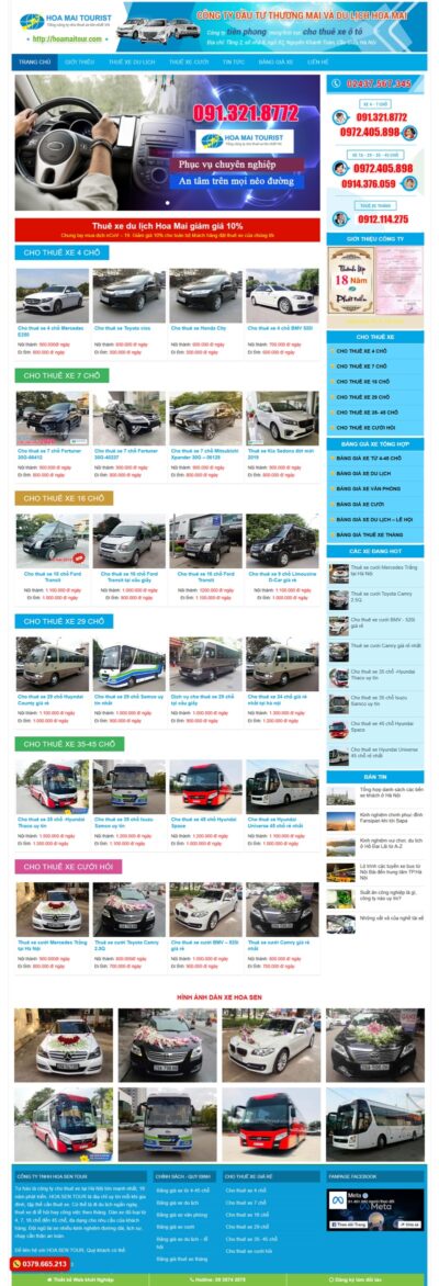 Theme wordpress dịch vụ thuê xe 02