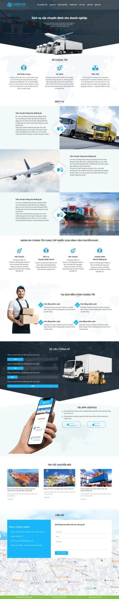 Theme wordpress dịch vụ vận chuyển - giao hàng 02