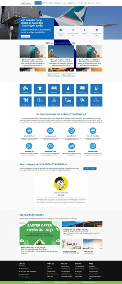 Theme wordpress dịch vụ vận chuyển hàng hóa