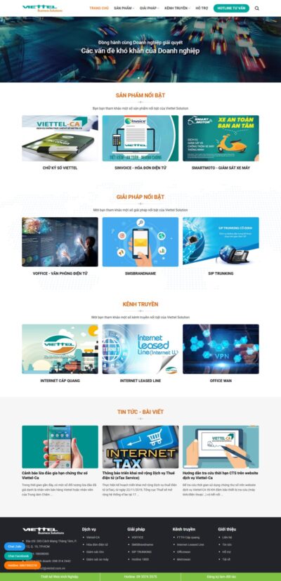 Theme wordpress dịch vụ viễn thông 01
