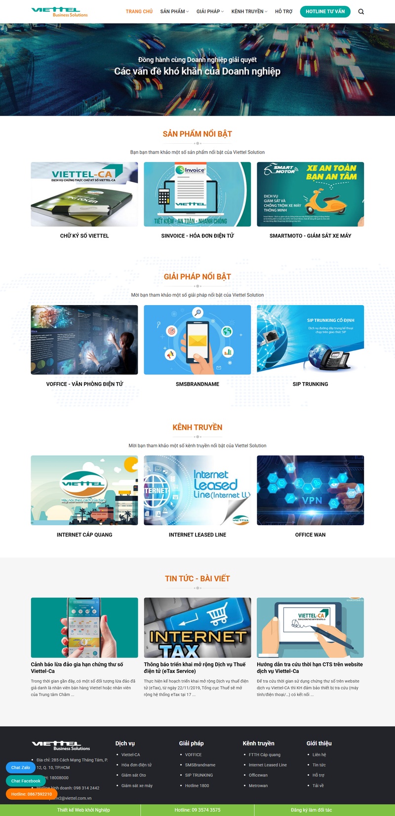 Theme wordpress dịch vụ viễn thông 01