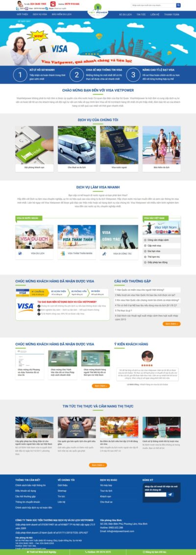 Theme wordpress dịch vụ visa