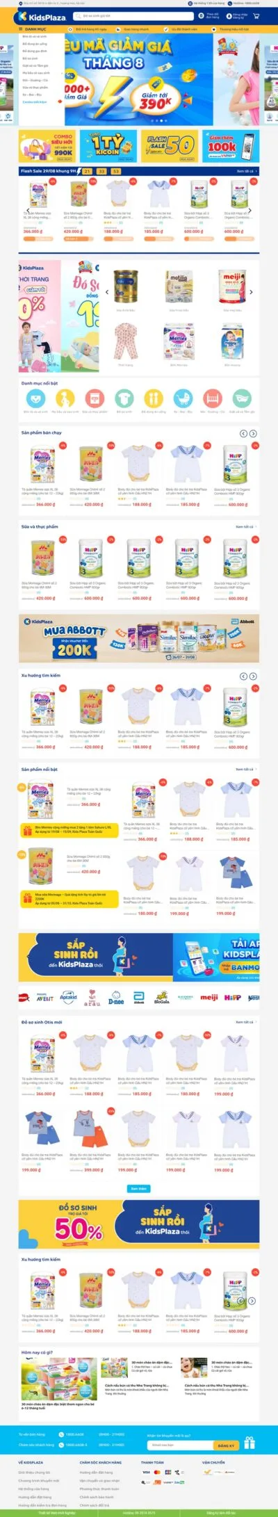 Theme wordpress đồ em bé kid plaza