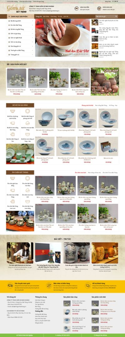 Theme wordpress đồ gốm
