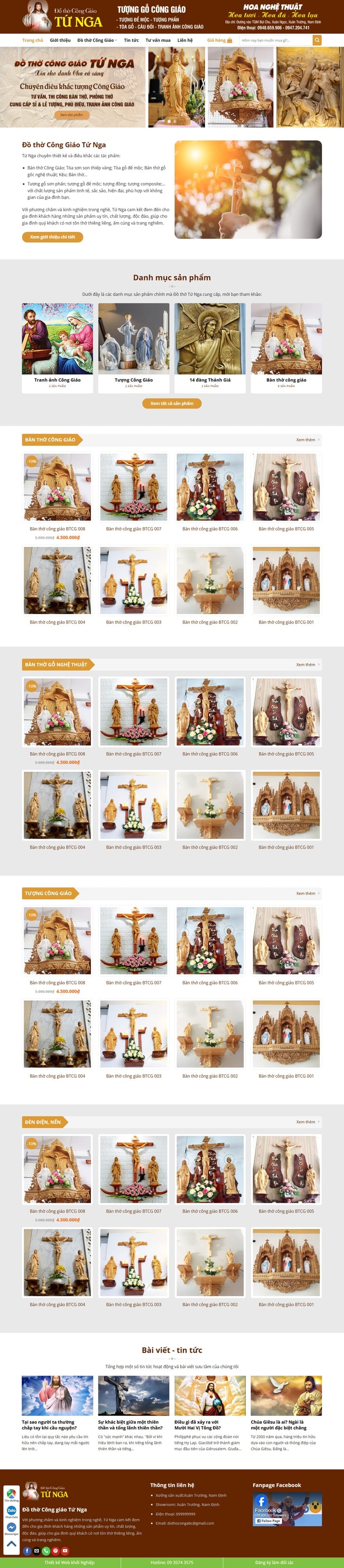 Theme wordpress đồ thờ công giáo