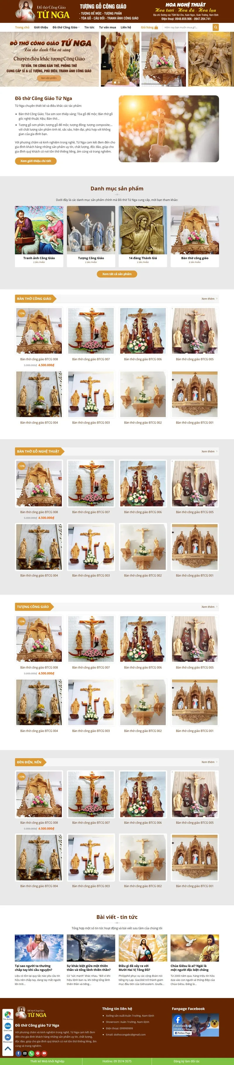 Theme wordpress đồ thờ công giáo