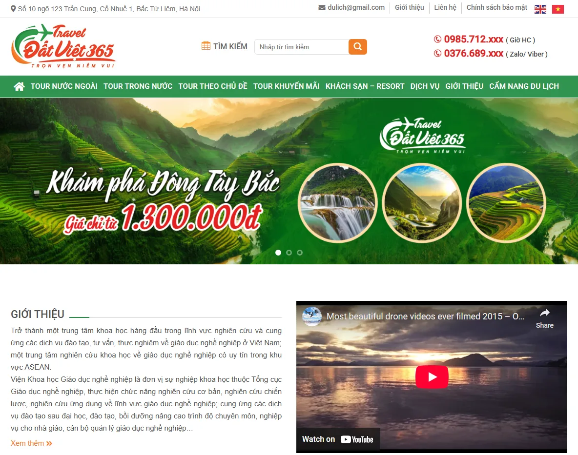 Giao diện Theme WordPress du lịch 21