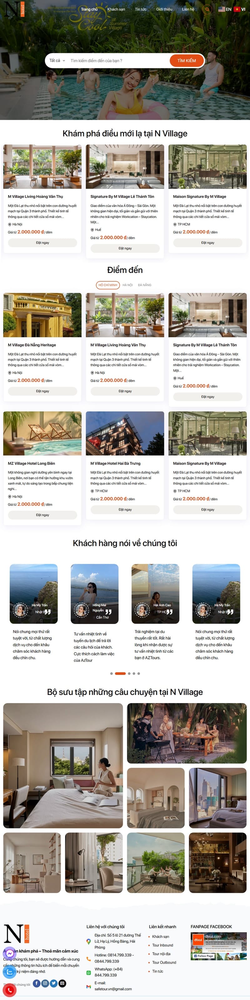 Theme wordpress du lịch 28 - Đặt phòng khách sạn