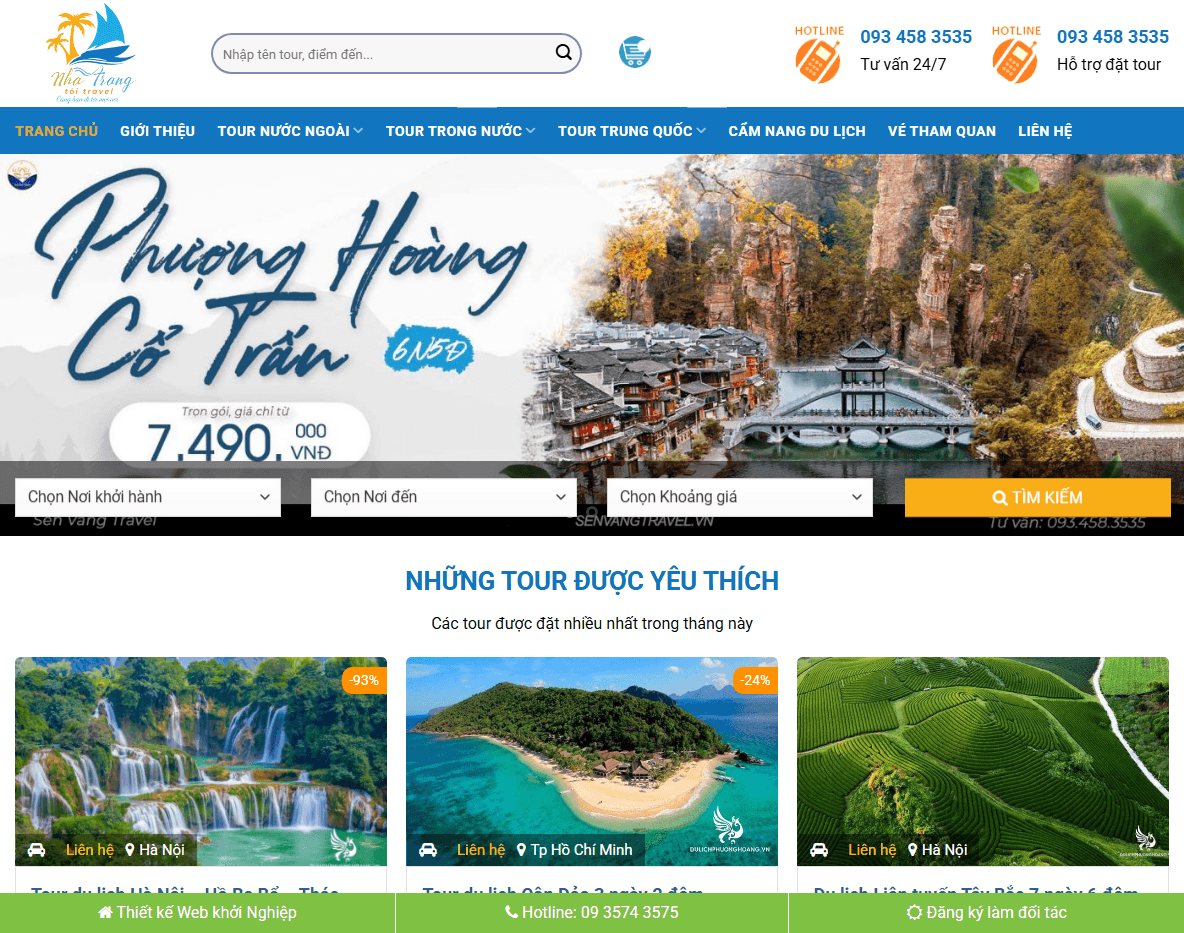Theme wordpress du lịch cao cấp 25 - Trang chủ