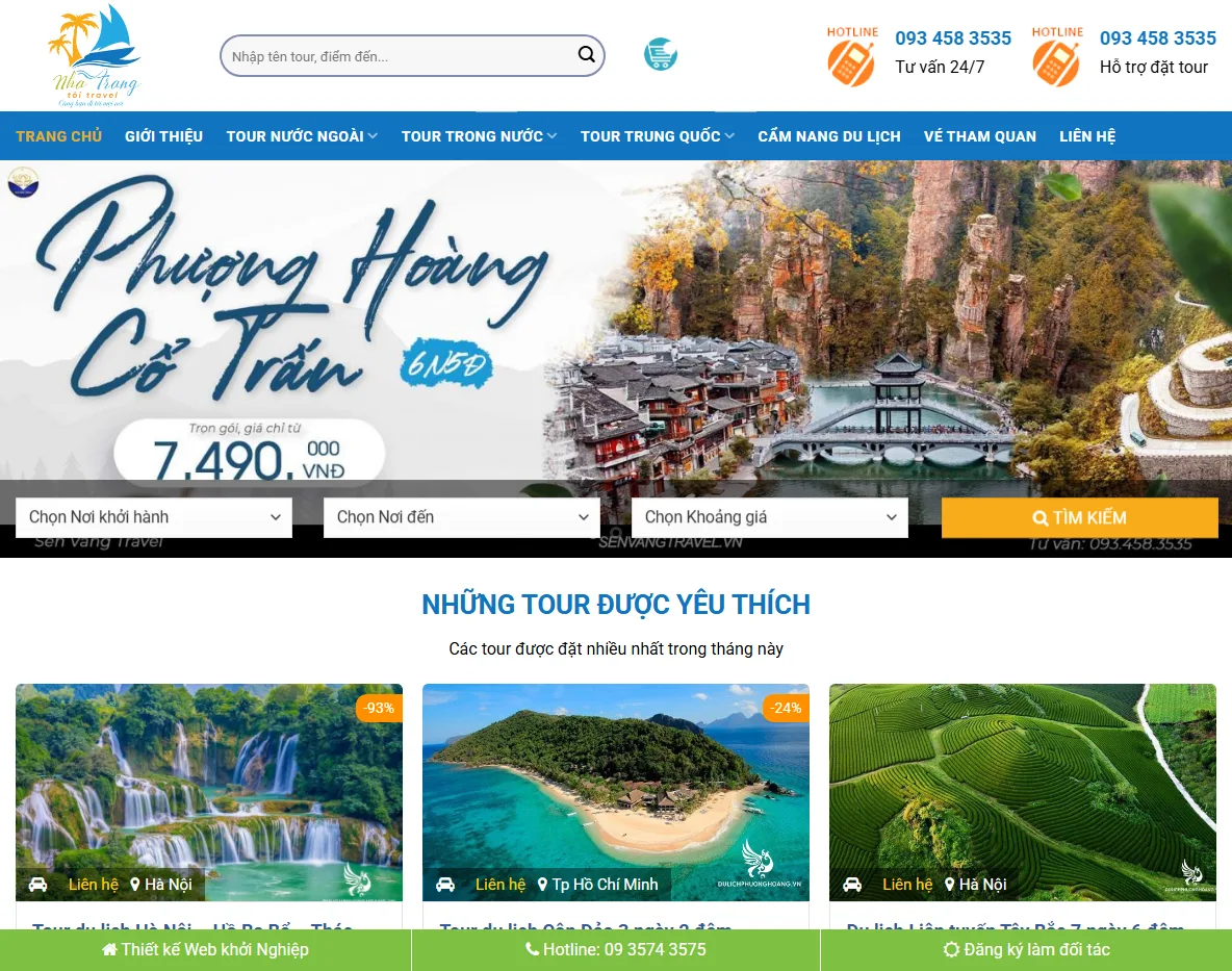 Theme wordpress du lịch cao cấp 25 - Trang chủ