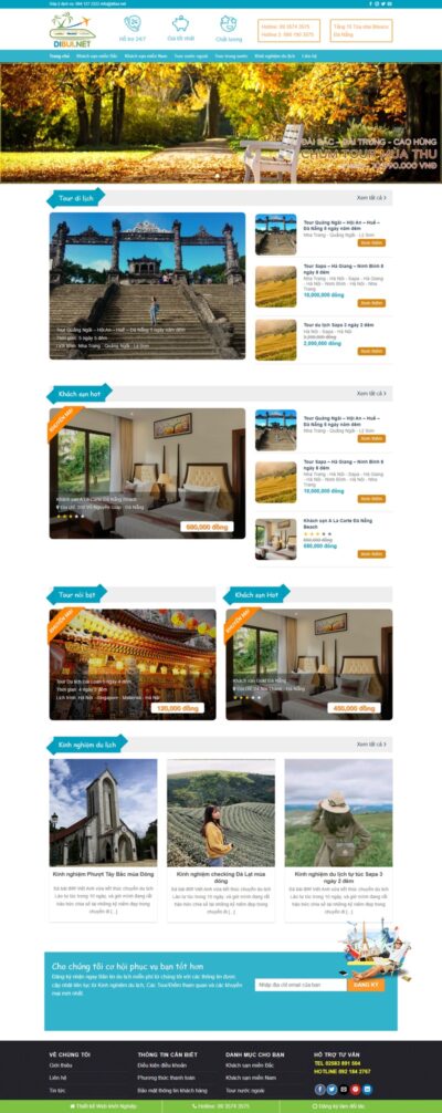 Theme wordpress du lịch khách sạn 01
