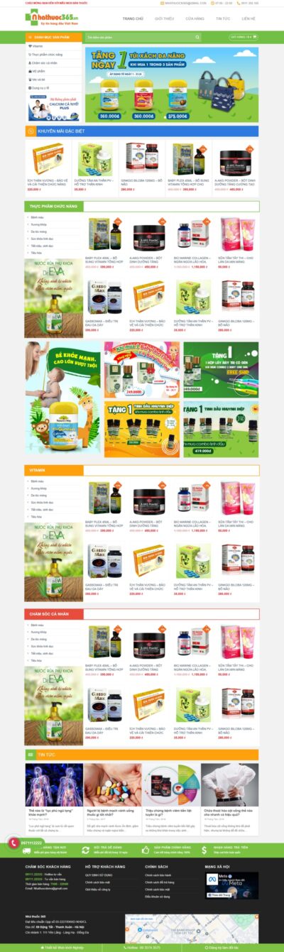 Theme wordpress dược phẩm 02