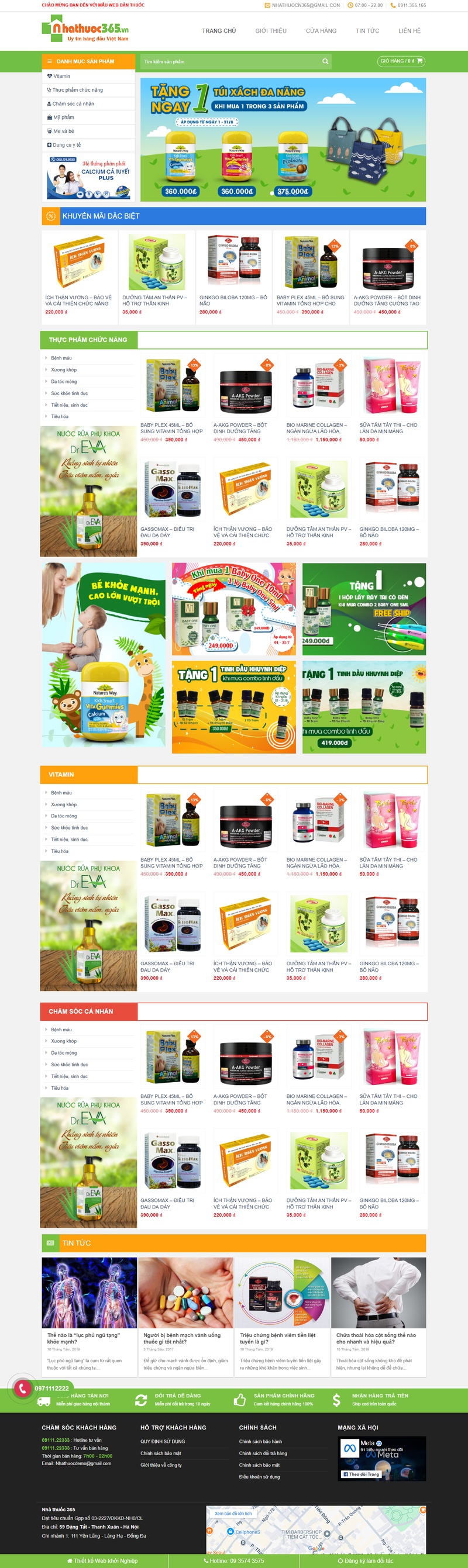 Theme wordpress dược phẩm 02