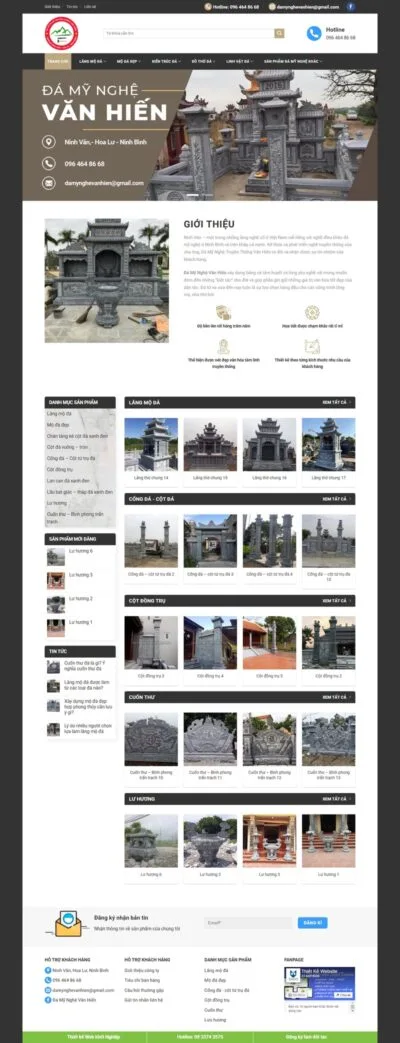 Theme wordpress flatsome bán bia đá 01