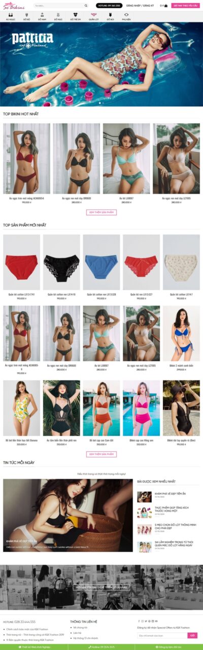 Theme wordpress flatsome bán bikini