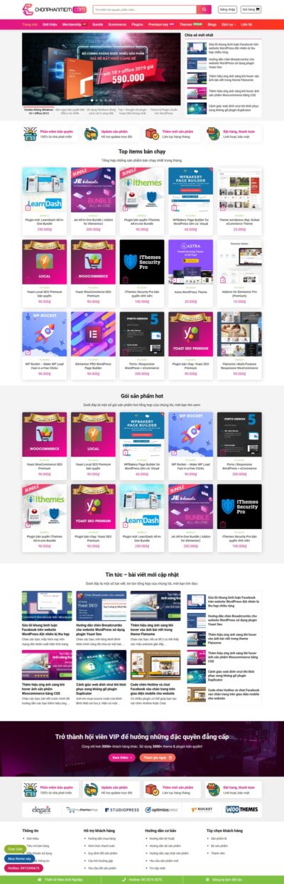 Theme wordpress flatsome bán code - phần mềm