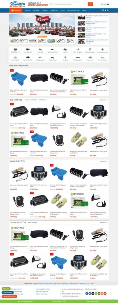 Theme wordpress flatsome bán đồ chơi xe hơi 01