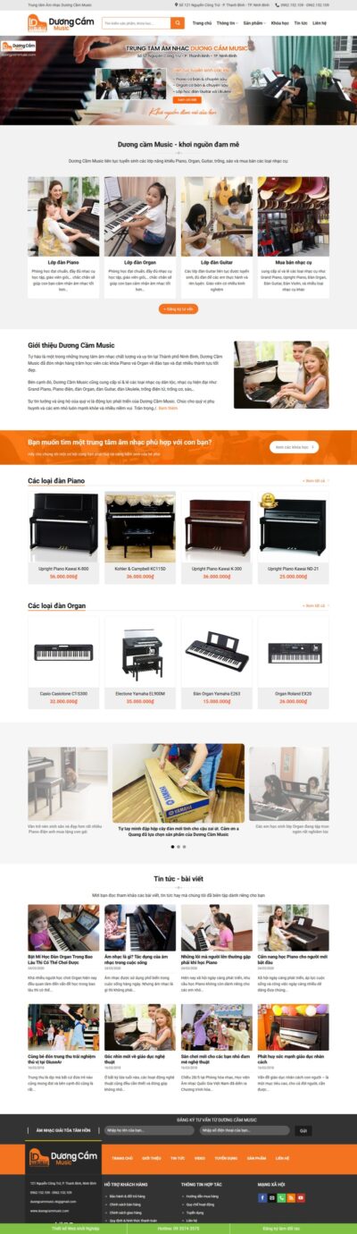 Theme wordpress flatsome bán nhạc cụ