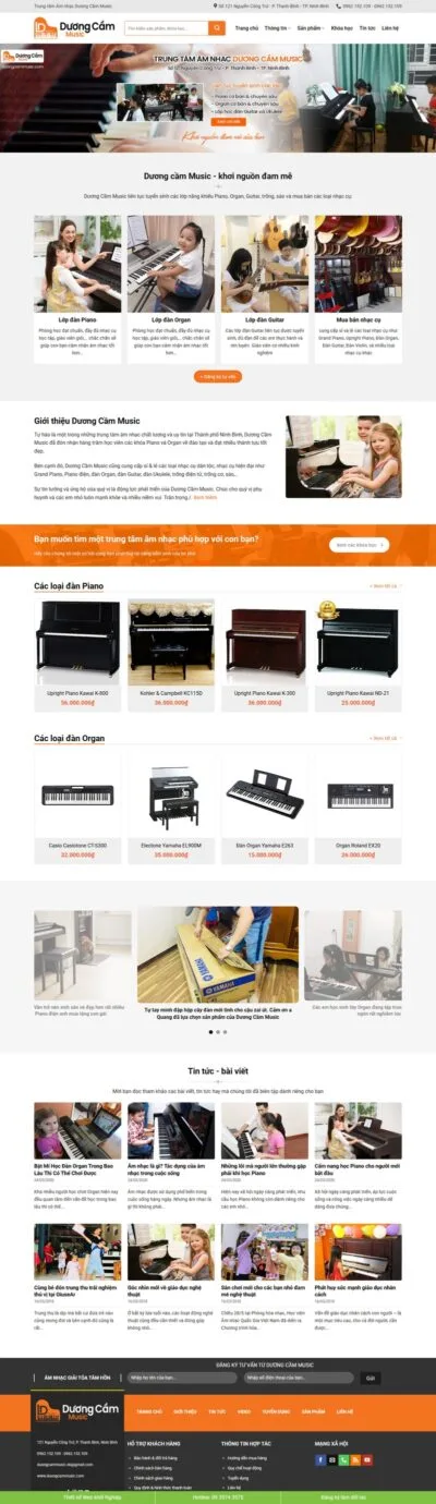 Theme wordpress flatsome bán nhạc cụ