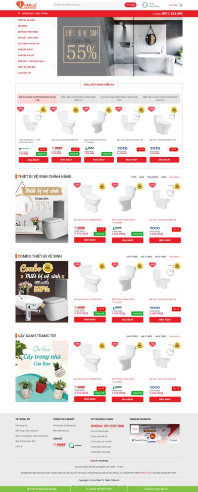 Theme wordpress flatsome bán thiết bị vệ sinh