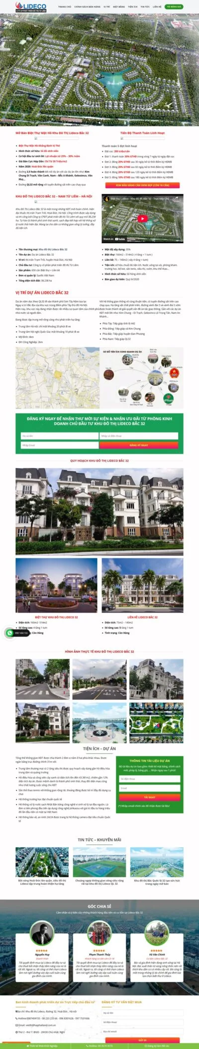 Theme wordpress flatsome bất động sản Lideco