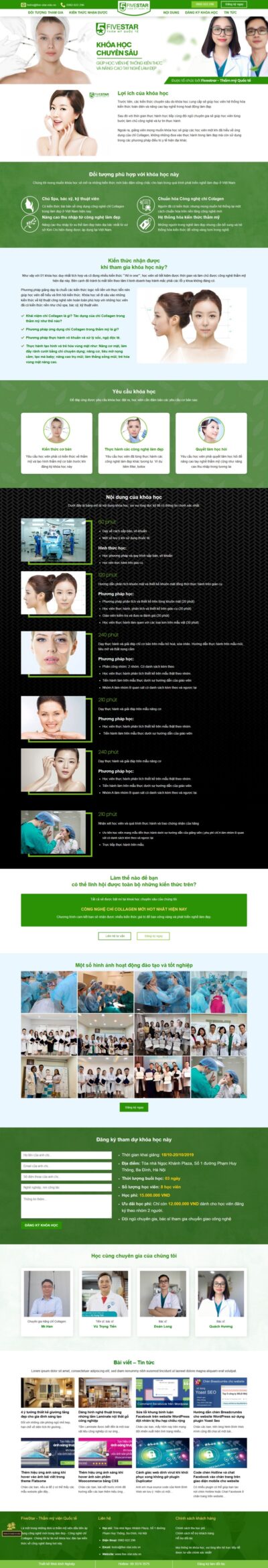 Theme wordpress flatsome dạy thẩm mỹ