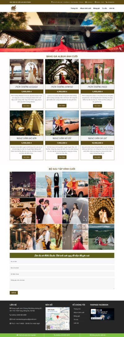 Theme wordpress flatsome dịch vụ chụp ảnh cưới