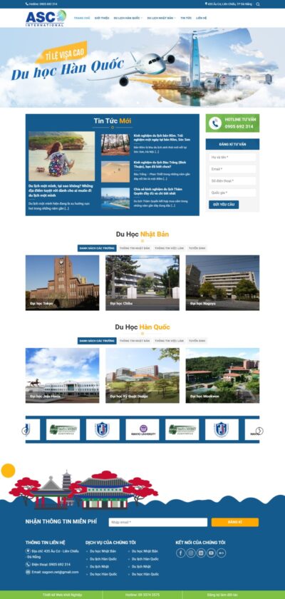 Theme wordpress flatsome du học